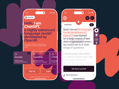 ChatGPT - Mobile App Concept ai app assistant bot chatgpt clean concept creative design help inspiration ios messages mobile modern text ui ux