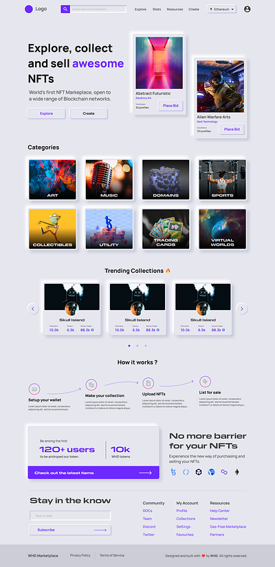 Neumorphism NFT Marketplace branding design figma frontend illustration ui ux web3