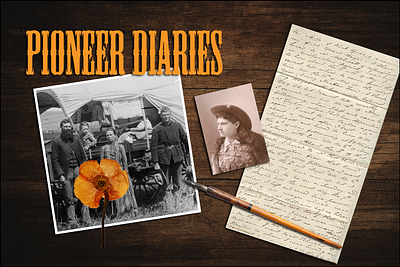Pioneer Diaries Composition on Photoshop design graphic design illustration typography ui ux vector