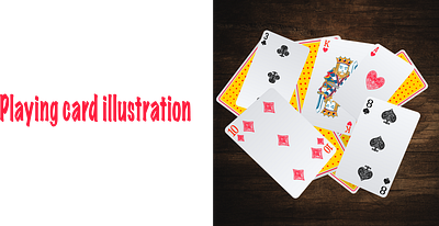 Playing Card Illustration design graphic design illustration logo typography ui ux vector