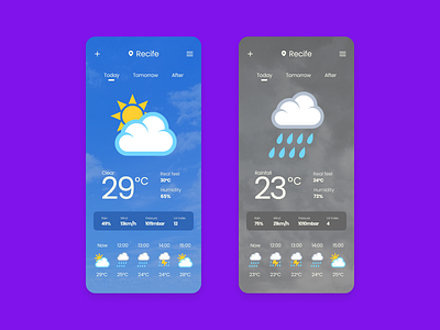 Daily UI #037 - Weather 037 app application clima daily daily ui daily ui 037 design ui ux weather weather app