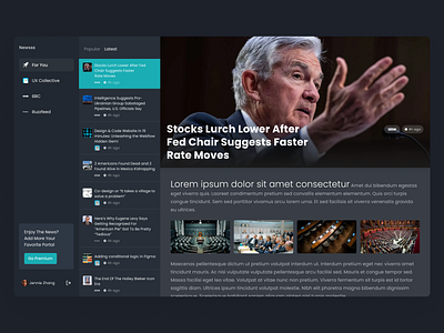 News App Exploration app design desktop mac news ui ux website windows