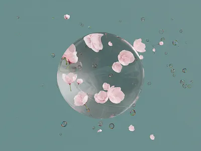 Buds in a glass 3d abstract alise art blender caustic cgi cycles design digital art glass graphic design illustration render