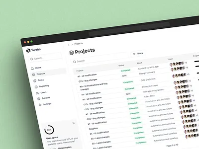 Light mode UI - Table View crm dashboard figma list sass table table ui table view ui ui design user interface web app