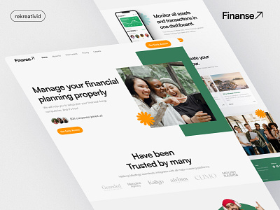 Financial App Landing Page Design desktop design financial app fintech landing page product design ui design ux design website design