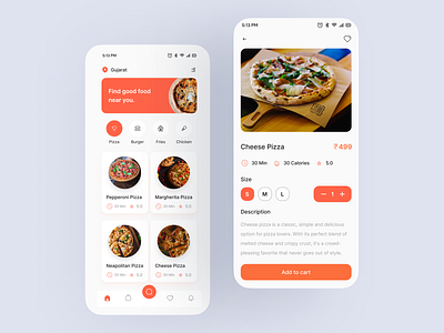 Pizza App Concept: Easy Ordering with Mouth-Watering Images. app ui ui design uiux uiux design