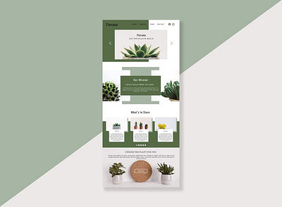 Plant Store Web Design Mock Up design graphic design illustration logo web web design