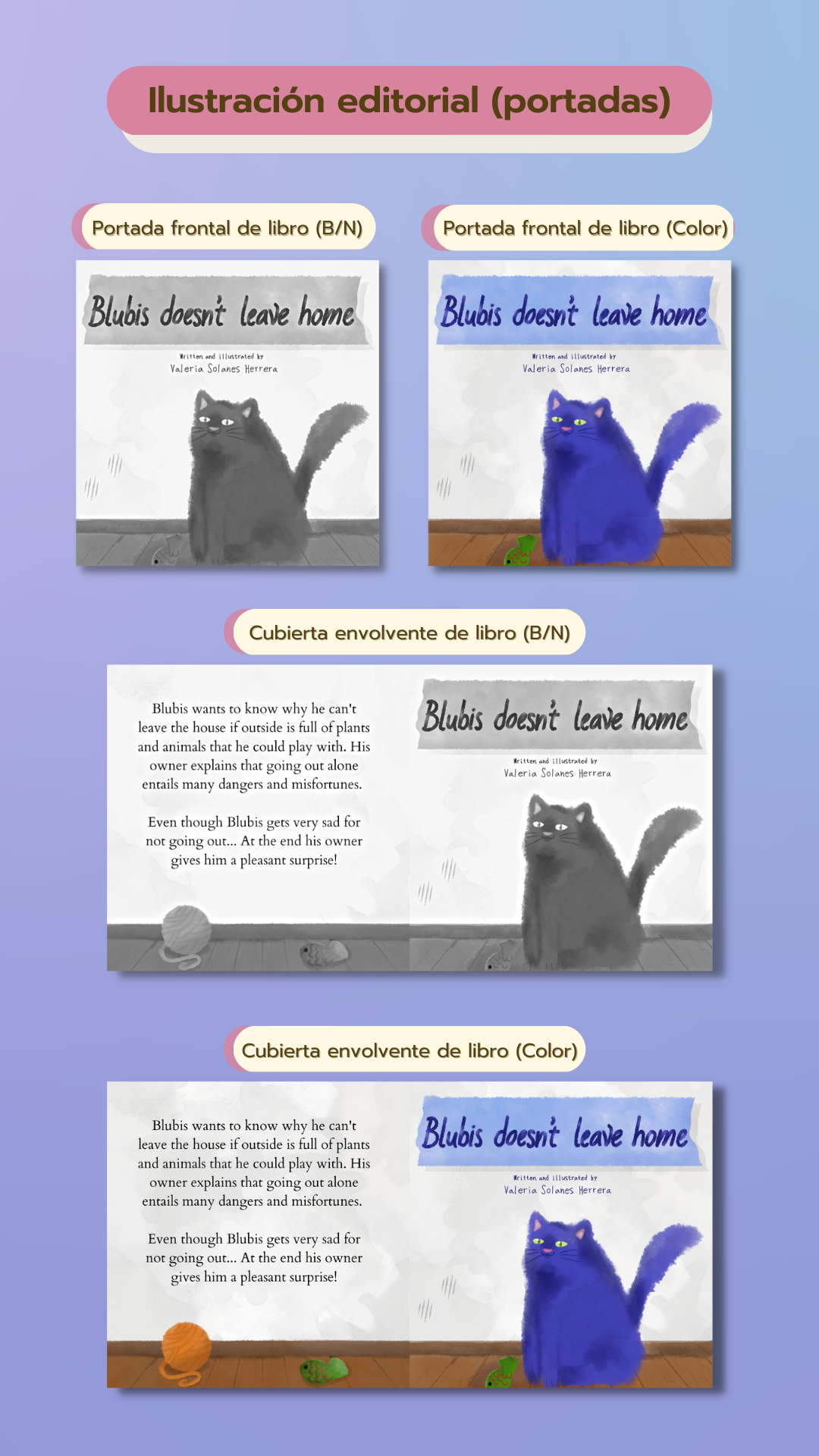 Book cover example book cover cat character design children´s book editorial illustration