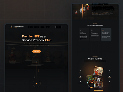 Website for Bourbon-n-Blockchain Services branding defi nft ui web3 website
