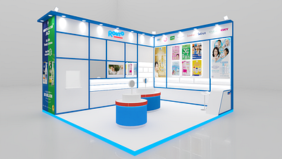 Exhibition Booth Design for Rohto (SurabayaxBeauty) booth branding design exhibition interior rohto