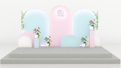 Backdrop Design for Marina Beauty Journey - Bali backdrop branding design interior