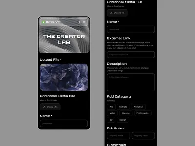 NFT Mobile App Design animation app design blockchain creator lab crypto cryptocurrency discover marketplace minimal mobile mobile app design nft product design prototype trending ui ui design web3