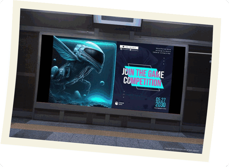 Futuristic Gaming Play Banner Design Template 3d advertisement animation art banner billboard blockchain bundle collection company corporate crypto future futuristic graphic design illustration motion graphics nft print ui
