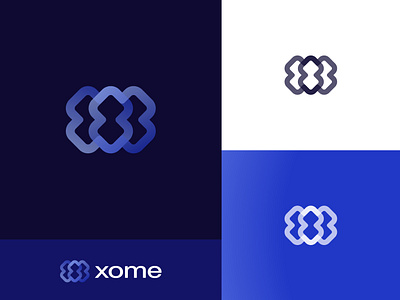 X + Loop + Blocks Logo block blockchain branding coding coin crypto currency defi gradient icon identity lettering logo loop network nft path software token wallet