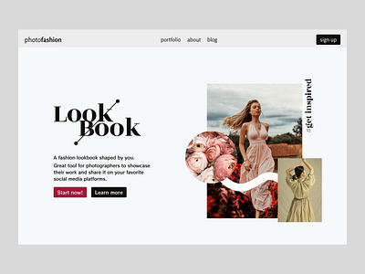 photofashion - lookbook website desktop ui ui design website