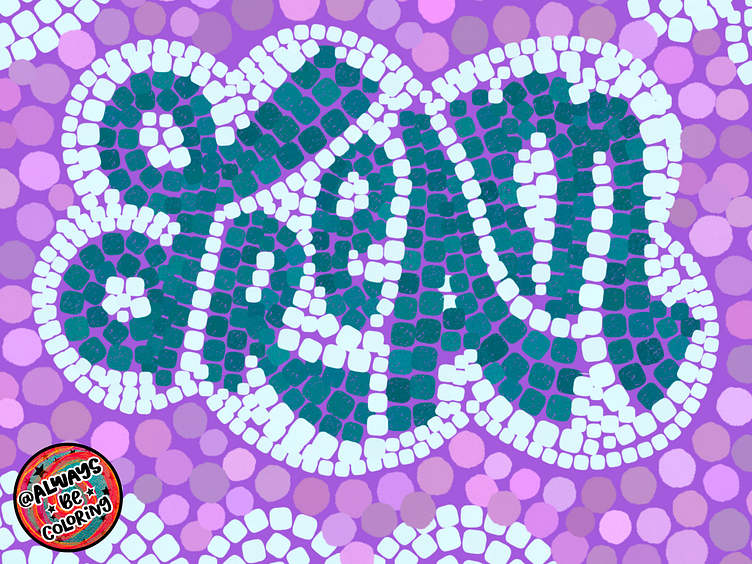 Procreate Mosaic Brush Set by AlwaysBeColoring by Amy Frierson on Dribbble