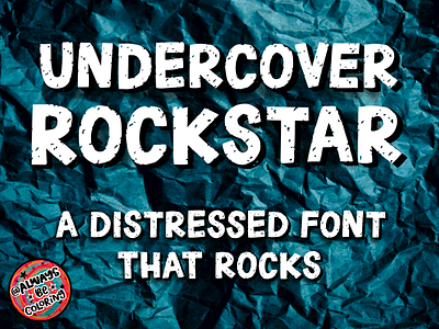 Undercover Rockstar Font by AlwaysBeColoring alwaysbecoloring branding design font graphic design illustration logo procreate typography