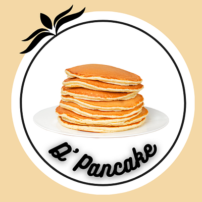 Food Logo Template bakery design food illustration logo pancake