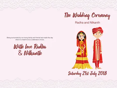 Radha & Nilkanth Wedding Program branding design graphic design print