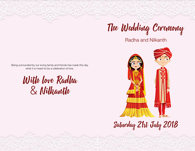 Radha & Nilkanth Wedding Program branding design graphic design print