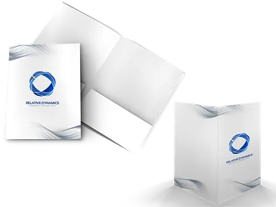 Relative Dynamics Presentation Folder Design branding design graphic design print