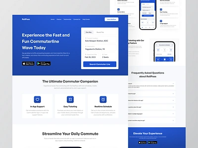 Railpass - Commuter Line Landing Page commuter line commuter line landing page commuter line website design landing page metro public transport rail railway railway landing page select seat subway subway landing page train booking train booking website transit transport app ui ui design uiux