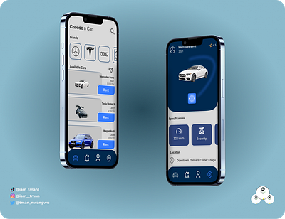 car rental ui graphic design ui