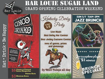 Bar Louie Grand Opening Design branding design graphic design