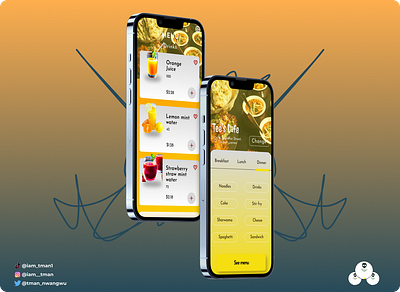 drink menu UI app branding design graphic design ui