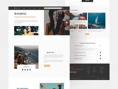 Weeding Photography Landing Page branding clean corporate landing page latest design new design photography landing page ui ui design uiux uiux design weeding photography landing page weeding website