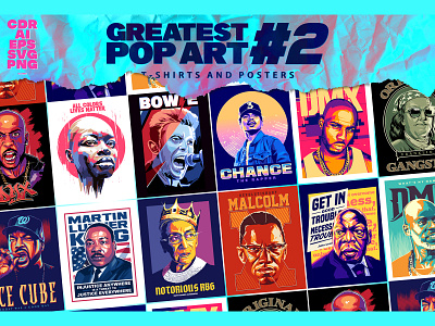 GREATEST POP ART DESIGNS #2- T-shirt and Poster brand design