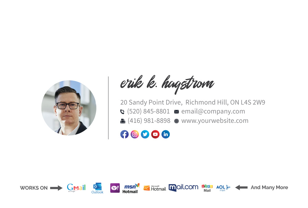 Example of Professional  Html Email Signature!