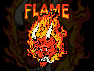 Flame Illustration For Tshirt Design artwork brand design digital drawing graphic design illustration tshirt tshirt design