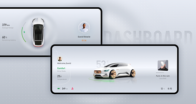 Clean HMI Dashboard automotive automotive ui design car car multimedia interface clean concept dashboard
