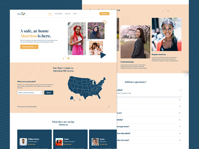 Landing Page Design For Abortion Pills design landing page design ui user experience design user interface design ux website design