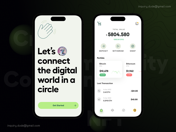 Cryptocurrency And Nft Mobile App By Josim Uddin For Dude Shape On Dribbble