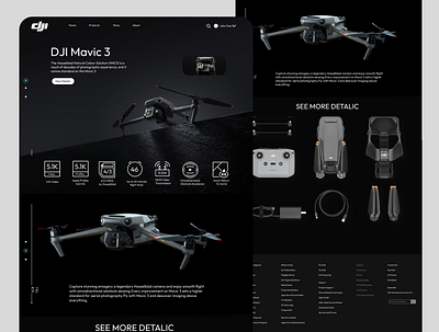 DJI Mavic 3 design interface product service startup ui ux web website