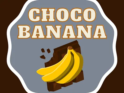 Choco-Banana Logo Template banana chocolate food logo logo