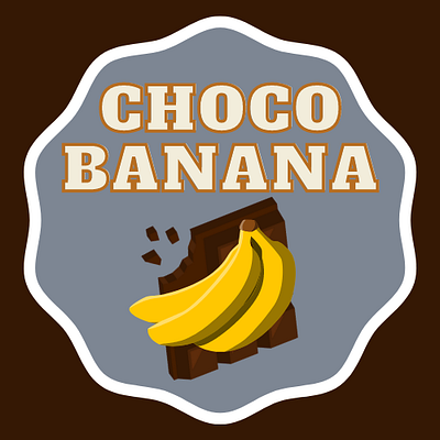 Choco-Banana Logo Template banana chocolate food logo logo