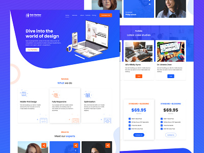 Landing Page Design For Website Agency design graphic design landing page design ui user experience design user interface design ux website design