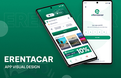 Erentacar : Rental car app shot branding ui