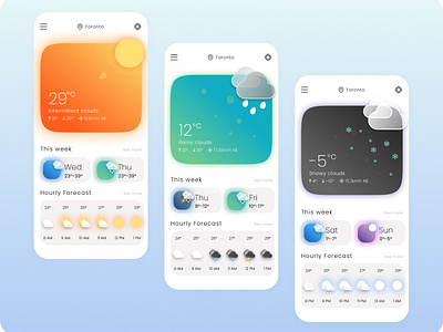 Weather App app design forcast forcast app mobile app ui ux uxui weather weather app