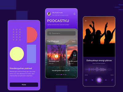 Podcast Mobile App | Exploration app application clean dark design inspiration ios microphone mobile music podcast radio thumbnail ui ux website