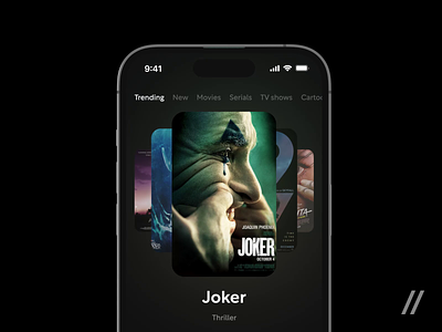 Movie Streaming Mobile IOS App android animation app app design app interaction cinema dark theme dashboard design design ui ios mobile mobile app motion movie online stream streaming ui ux