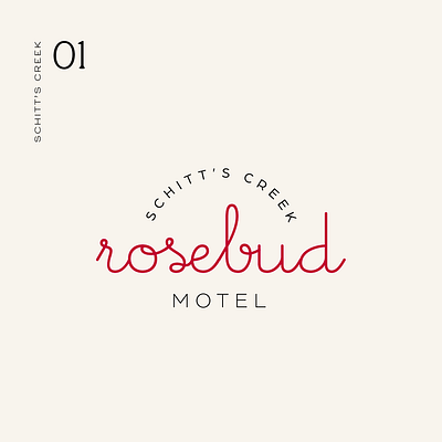 Rosebud Motel from Schitt's Creek – Reimagining TV Show Logos branding design flat graphic design icon illustration logo logo design minimal rosebud motel schitts creek sitcom tv show logo typography vector