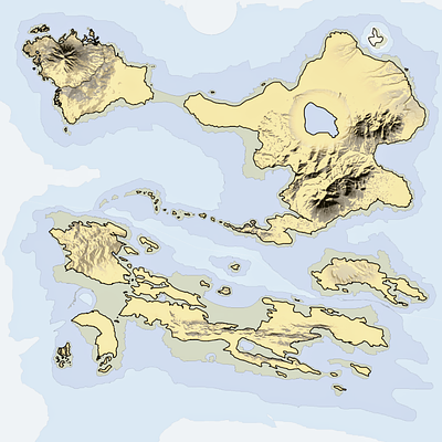Unnamed Fantasy Map cartography fantasy cartography fantasy map fantasy worldbuilding fictional cartography fictional map illustrated map illustration map worldbuilding