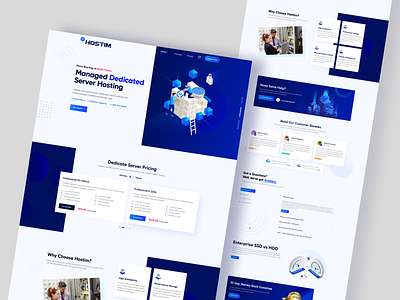 Web Hosting Services - Landing Page clean cloud compare page design domain hosted hosting landing page minimal pricing server top design ui ui design uidesign web hosting website whitespace wordpress