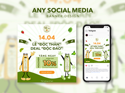 Social Media Design | Healthy Design | Sale facebook graphic design healthy design illustrator photoshop sale social media