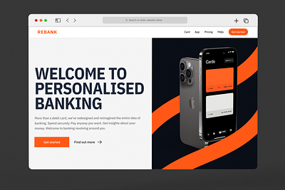 Rebank Landing Page design graphic design landing page ui uiux ux vector