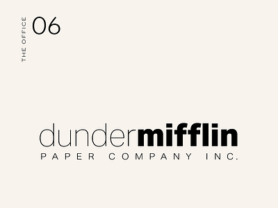Black dunder Mifflin Logo From Tv Show the Office 3D 